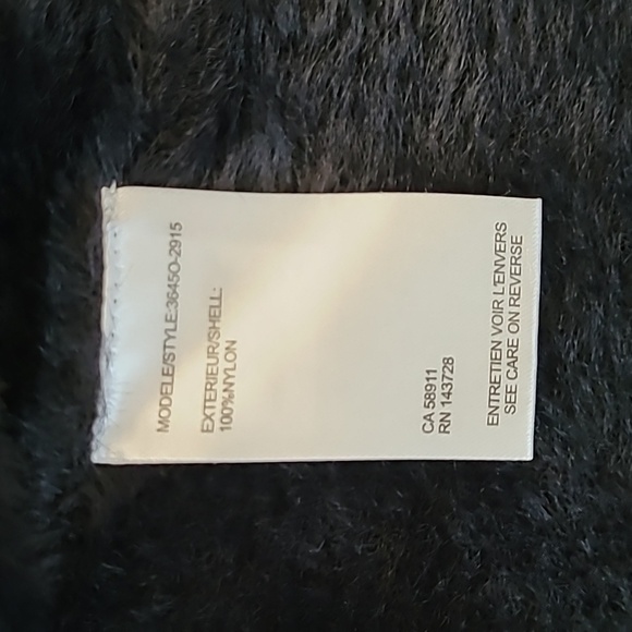 Tribal Black Oversized 3/4 sleeve Chenille Fur like Sweater Cape Size Small - Picture 6 of 9